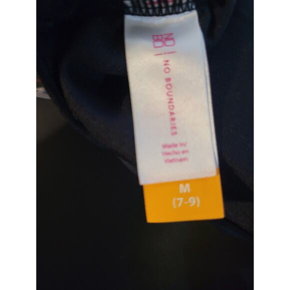 NWT No Boundaries Black V-Neck Knot Front Bikini Top - M - Picture 4 of 5